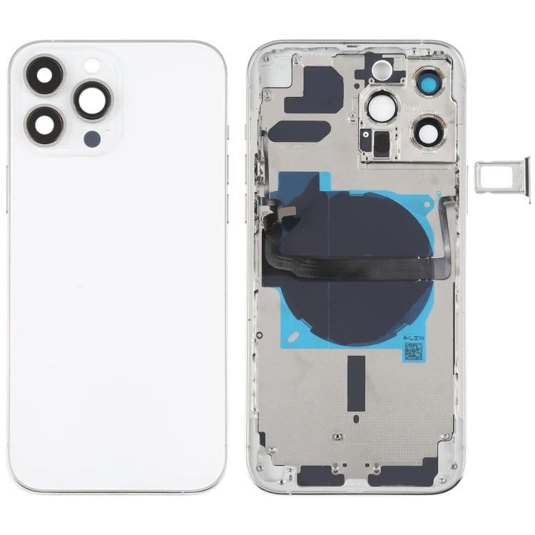 Replacement iPhone 13 Pro Max Battery Back Housing With Small Parts - Silver - Best Cell Phone Parts Distributor in Canada, Parts Source Replacement iPhone 13 Pro Max Battery Back Housing With Small Parts - Silver - Best Cell Phone Parts Distributor in Canada, Parts Source
